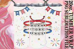Radiant memories 20oz tumbler wrap, Patriotic Product Image 1