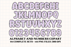 Unicorn Alphabet png clipart, unicorn letters doodle Product Image 5