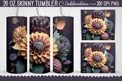 Tumbler Wraps 3D Paper Flowers Bundle - 12 Designs Product Image 12
