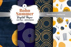 Summer Boho digital paper Seamless backgrounds Product Image 2