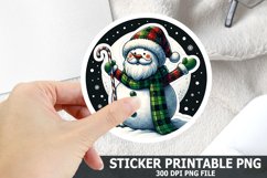 Christmas Santa Sticker| Christmas Sticker PNG Design Product Image 1