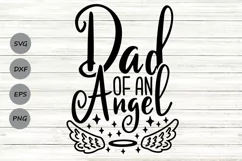 Dad Of An Angel svg, Memorial Svg, In Loving Memory Svg. Product Image 1