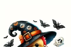 Halloween Chicken PNG, Funny Chicken Witch Shirt Design Product Image 2