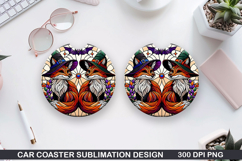 Foxes Wolves Car Coaster Sublimation| Foxes Coaster PNG Product Image 1