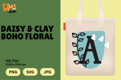 Daisy &amp; Clay Boho Floral Monogram Product Image 1