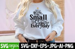 Small Steps Everyday SVG Cut File,Motivational SVG Design Product Image 2