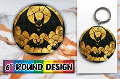 Stained Glass Halloween Round Design Sublimation Art Product Image 1