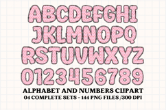 Valentine Alphabet Clip Art, valentines day letters doodle Product Image 5