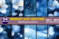 Midnight Blue Christmas Backgrounds Bundle PNG Product Image 12