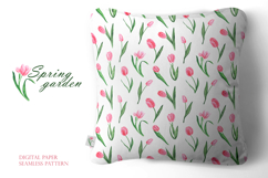 Pink tulips watercolor set. Flowers. Rustic. Product Image 11