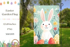 Welcome Easter Garden Flag, Cartoon Easter Bunny PNG Product Image 1