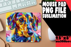 Vivid Abstract Dog Mouse Pad Sublimation PNG Product Image 1