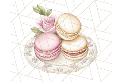 Pastel Tea Clip Art PNG with Sweets and Floral Accents Png Product Image 3