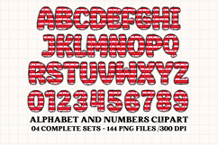 Valentine Alphabet Clip Art, valentines day letters doodle Product Image 5