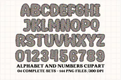 Unicorn Alphabet png clipart, unicorn letters doodle Product Image 5