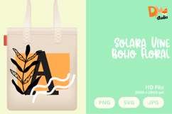 Solara Vine Boho Floral Monogram Product Image 1