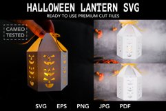 Halloween lantern SVG I Halloween luminaries paper cut SVG Product Image 1