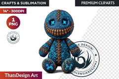 Voodoo doll Halloween Clipart, black Magic gothic witchcraft Product Image 1