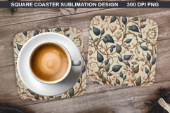 Valentine Coaster Sublimation, Valentine Coaster PNG Design Product Image 1