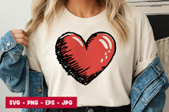 Soft Cartoon Heart Love SVG PNG Product Image 1