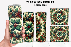 Christmas Skinny Tumbler 20oz Wrap Design, Christmas Tumbler Product Image 1