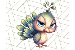 Adorable Angry Animals Clipart PNG, Cute Moody Faces Png Product Image 3