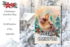 Christmas Bat Garden Flag Design, Welcome Garden Flag Product Image 1