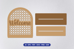 Welcome Sign Stand Laser Cut SVG Product Image 2
