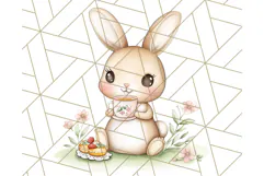 Tea Time Animal Clipart PNG Woodland Forest, Cottagecore Png Product Image 3