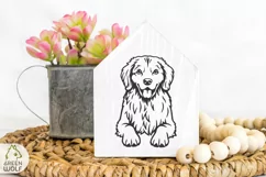 Golden retriever svg Dog svg Pet portrait Pillow svg design Product Image 4