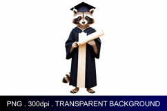 Cute raccoon | Graduation Illustration | Sublimation Design Product Image 1