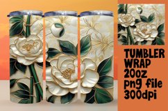 GREAT GIFT: 20oz Tumbler PNG , 3D Flower Product Image 1