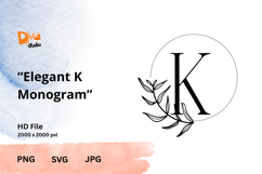 Elegant Monogram Timeless Serif Letter Set PNG | SVG | JPG Product Image 1
