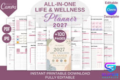 All-In-One Ultimate Life &amp; Wellness Planner Canva Bundle KDP Product Image 1