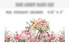 Flower Watercolor Pink Garden16 oz Libbey Glass Can Product Image 2
