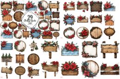 Christmas Wooden Signs Clipart Mega Bundle Product Image 4