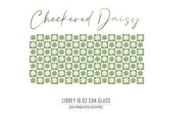 Checkered Daisy 16 oz Can Glass Wrap Svg Product Image 2