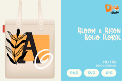 Bloom &amp; Bison Boho Floral Monogram Product Image 1