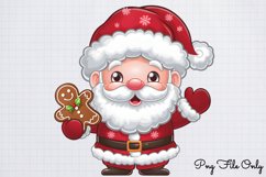 Cute Christmas Gingerbread Clipart PNG Product Image 1