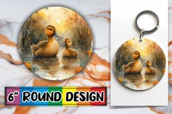 Whimsical Watercolor Mom &amp; Baby Animal Circles Product Image 1