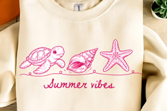 Summer Seashell Bow PNG, Summer Vibes PNG, Minimalist Beach Product Image 2