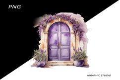 Watercolor Medirerranean Door Clipart Product Image 1