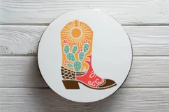 Cowboy boots cut file svg, png Cowgirl boot Cactus decor svg Product Image 9