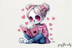 Valentines day skeletons Clipart PNG Product Image 1