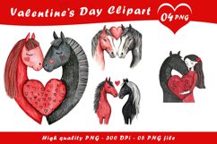 Valentine Horse Love Illustration Clipart PNG Product Image 1