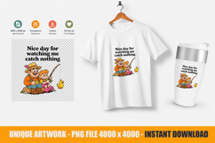 Funny Catching Nothing Fishing Dad PNG Product Image 1
