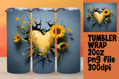 20oz Tumbler Template for Creative Minds , 3D Heart Product Image 1