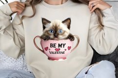 Valentines Day Kitty Cups Clipart PNG Product Image 1
