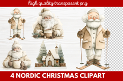 4 Nordic Christmas Clipart | Scandinavian Holiday PNG Product Image 1