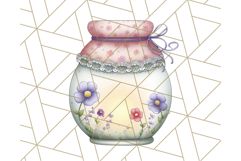 Pink Cottagecore Garden PNG Clipart, Vintage Floral Art Product Image 3